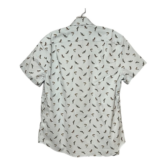 J. Crew Mercantile Flex Bass Printed Button Up Shirt Casual Short Sleeve Small - Picture 3 of 5